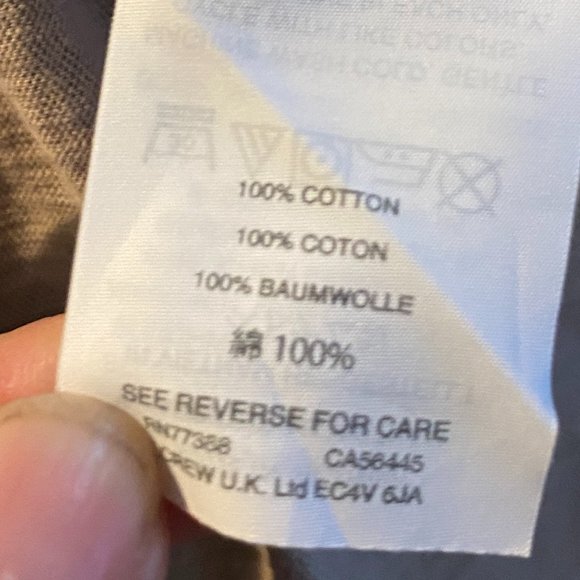 Madewell Whisper Long Sleeve Crewneck Multicolor Tee Tan & Cream Colorblock-S - Picture 12 of 14